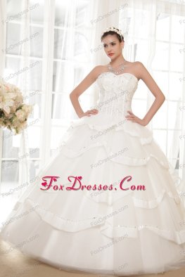 A-line Sweetheart Tulle Taffeta Beading Wedding Dress in 2013 A-line Sweetheart Tulle Taffeta Beading Wedding Dress in 2013