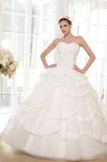 A-line Sweetheart Tulle Taffeta Beading Wedding Dress in 2013 A-line Sweetheart Tulle Taffeta Beading Wedding Dress in 2013