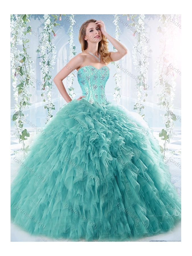 aquamarine quinceanera dresses